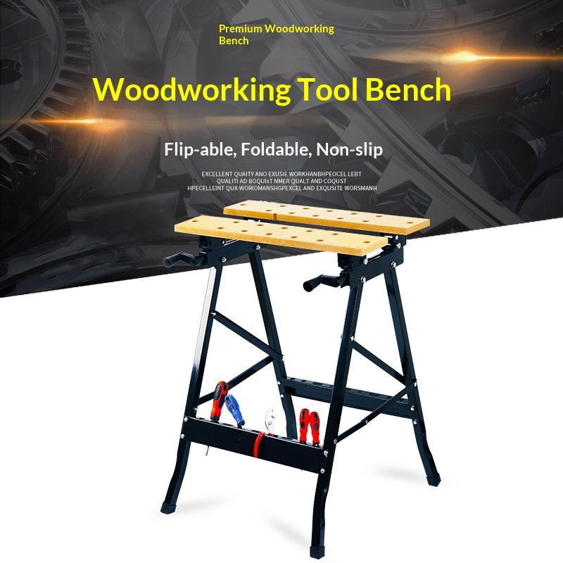 Multi-functional Folding Flip Woodworking Workbench