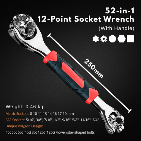 51-in-1 (12-Point Socket Wrench)