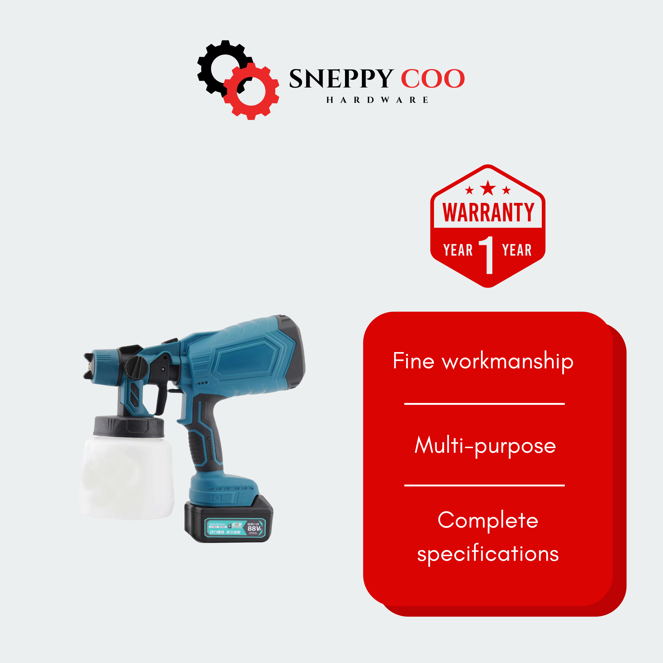 Rechargeable Electric Spray Gun Lithium Battery