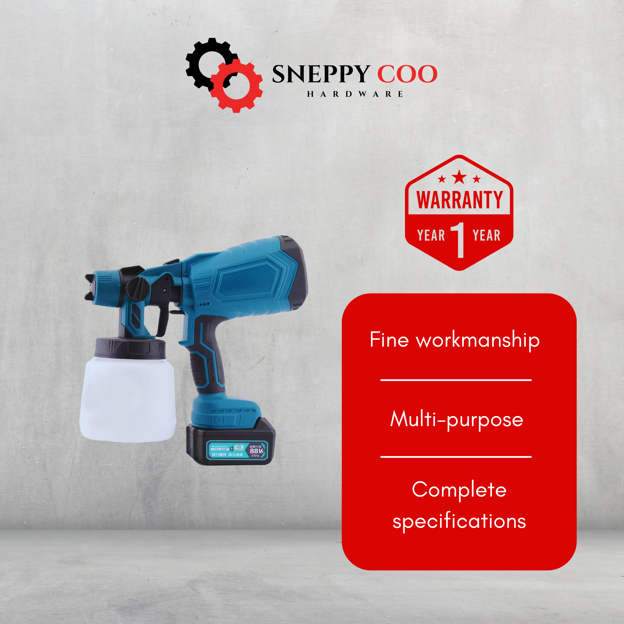 Rechargeable Electric Spray Gun Lithium Battery